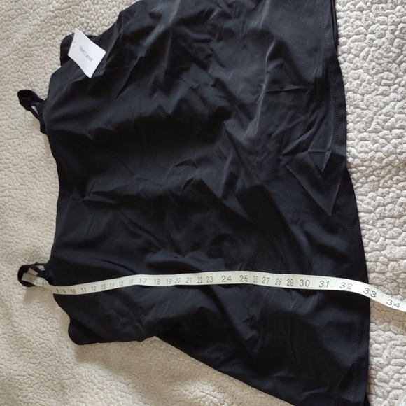NWT Meet. Curve 4X Black Ruched One Piece Swimsuit - Picture 6 of 13